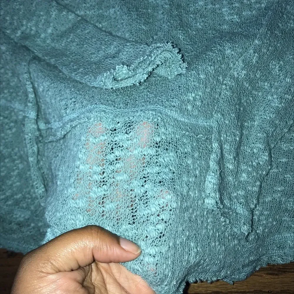 Free People NWT - Oversized Blue Boho Sweater xs